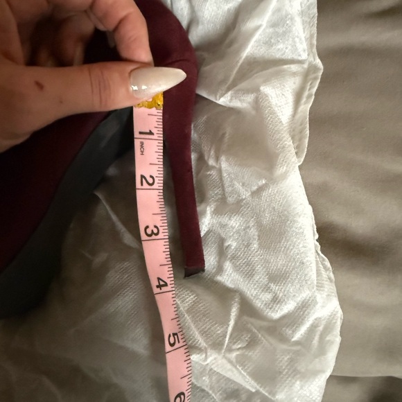 Nine W. Plum Tall Heeled Boots - Picture 11 of 14